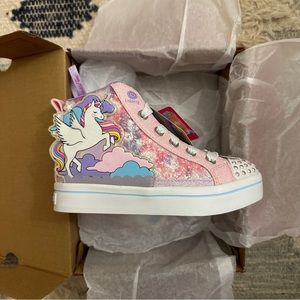 NWT Skechers Twinkletoes Sneakers Pink Enchanted Unicorn Size 11